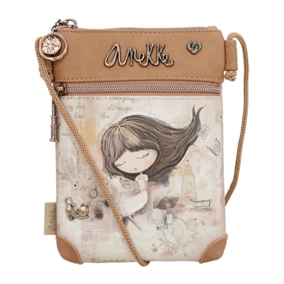 ANEKKE Mini Bolsa de Tiracolo Memories Castanha | Ref. 280.40803-904