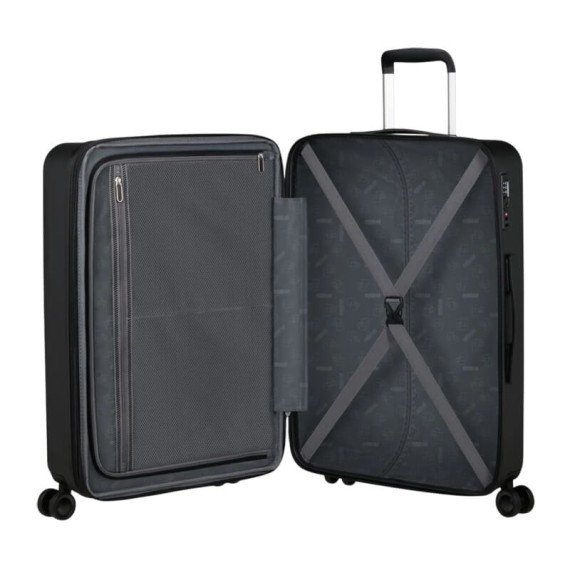 AMERICAN TOURISTER Mala de Viagem Média 66cm 4R Exp. Dynabelt Preta | Ref. 92MH800209