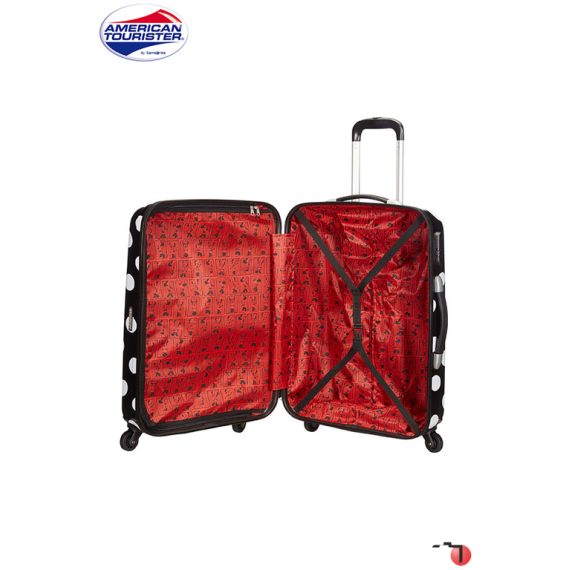 Trolley de Viagem Grande com 4 rodas Spinner 75 cm Minnie Dots Alfawist Disney American Tourister - ref. 9219C00809-1 Trolley de Viagem Grande com 4 rodas Spinner 75 cm Minnie Dots Alfawist Disney American Tourister - ref. 9219C00809-1