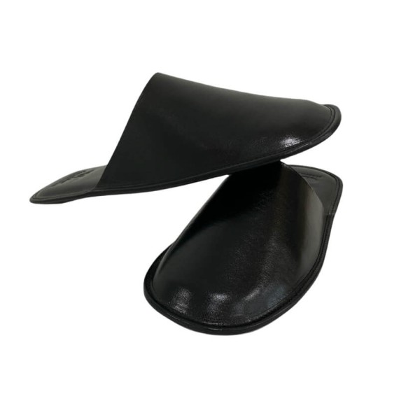 Chinelos de Quarto em Pele N.º 47 JOSEPH LOUIS 9024 Preto | Ref. 324.9024P47 Chinelos de Quarto em Pele N.º 47 JOSEPH LOUIS 9024 Preto | Ref. 324.9024P47