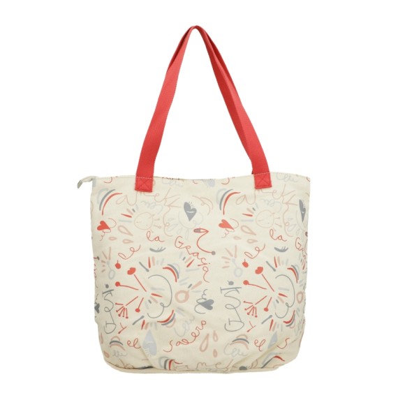 ANEKKE Saco de Praia Flexível Alma Olé Bege/Vermelho | Ref. 280.40474-231