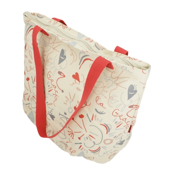 ANEKKE Saco de Praia Flexível Alma Olé Bege/Vermelho | Ref. 280.40474-231