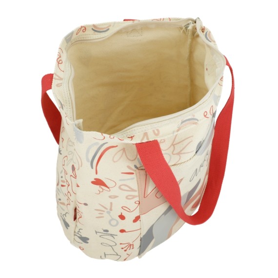 ANEKKE Saco de Praia Flexível Alma Olé Bege/Vermelho | Ref. 280.40474-231