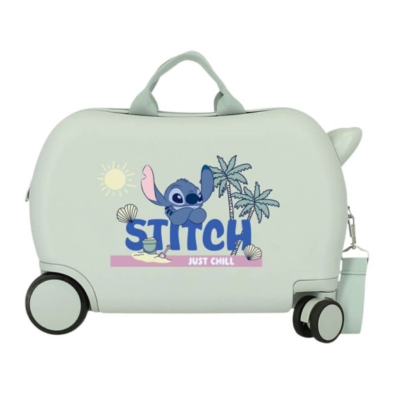 Mala de Viagem Infantil ABS 50cm 4R STITCH Just Chill Menta | Ref. 186.3159841