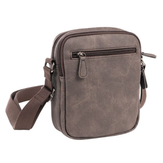 Bolsa de Tiracolo 2C MATTIES Canvas Castanha | Ref. 132.4016080