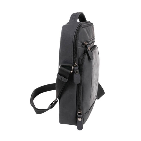 Bolsa de Tiracolo c/ Asa de Mão MATTIES Canvas Preta | Ref. 132.4016420