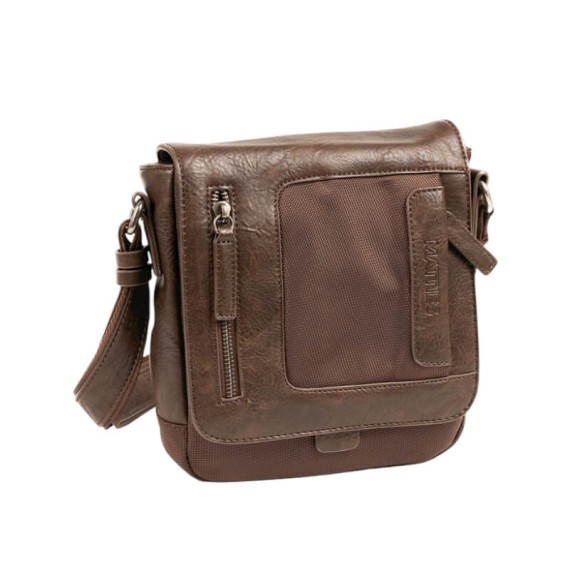 Bolsa de Tiracolo c/ Pala MATTIES Nylon Sport Castanha | Ref. 132.4019180 Bolsa de Tiracolo c/ Pala MATTIES Nylon Sport Castanha | Ref. 132.4019180