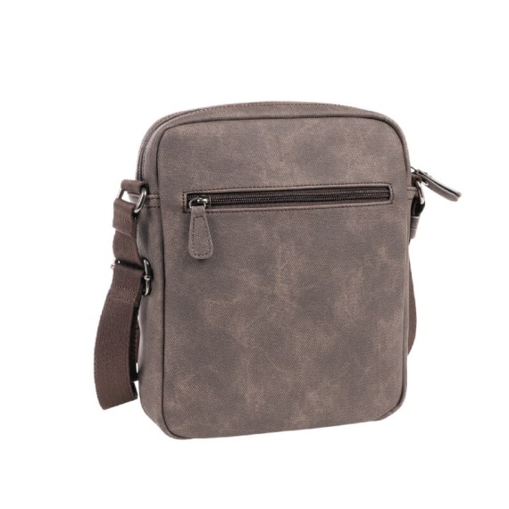 Bolsa de Tiracolo Grande MATTIES Canvas Castanha | Ref. 132.4016280