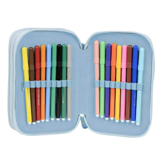 Estojo Escolar Triplo c/ Acessórios BLUEY 2700000945 Azul | Ref. 299.2700000945