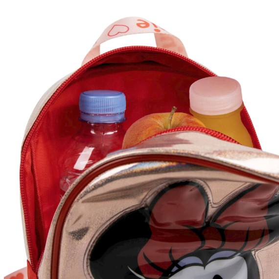 Mochila Infantil 23cm MINNIE 2100005678 Vermelho/Dourado | Ref. 299.2100005678 Mochila Infantil 23cm MINNIE 2100005678 Vermelho/Dourado | Ref. 299.2100005678