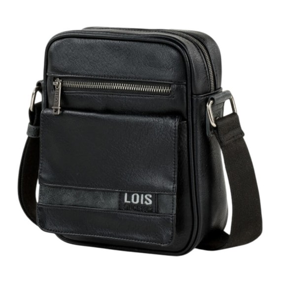 Bolsa de Tiracolo de Homem c/ Pala LOIS Grant Preta | Ref. 237.31022101