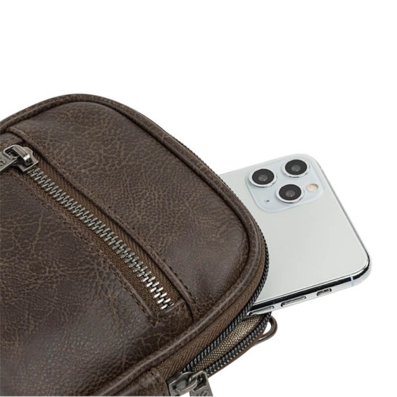 Bolsa de Tiracolo Pequena LOIS Grant Castanha | Ref. 237.31021702