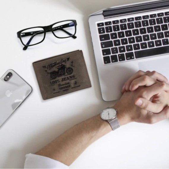 Carteira Horizontal c/ Porta-Moedas LOIS Dubbo Castanha | Ref. 237.20851101