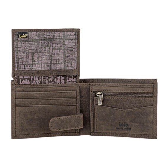 Carteira Horizontal c/ Porta-Moedas LOIS Dubbo Castanha | Ref. 237.20851101