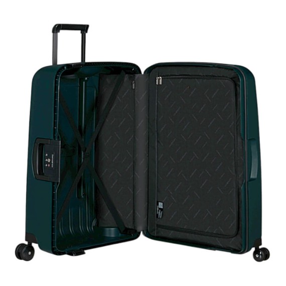 SAMSONITE Mala Viagem / Trolley Grande 75cm 4R S’Cure Verde Petróleo Escuro | Ref. 92.49308-5257