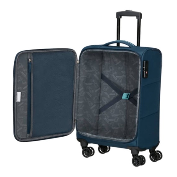AMERICAN TOURISTER Mala de Cabine 55cm 4R Powertrip Azul Marinho | Ref. 92.148776-1596