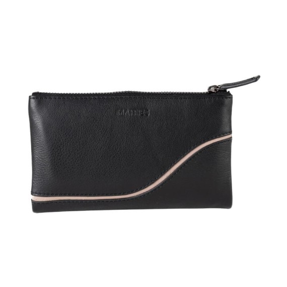 Carteira Média Flexível RFID MATTIES Curve Line Preta | Ref. 132.1818120