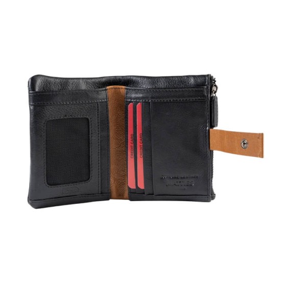 Carteira Pequena Flexível RFID  MATTIES Nappa Preta | Ref. 132.1817220