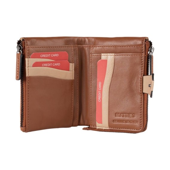 Carteira Pequena Flexível RFID MATTIES Colour Strap Camel | Ref. 132.1821212