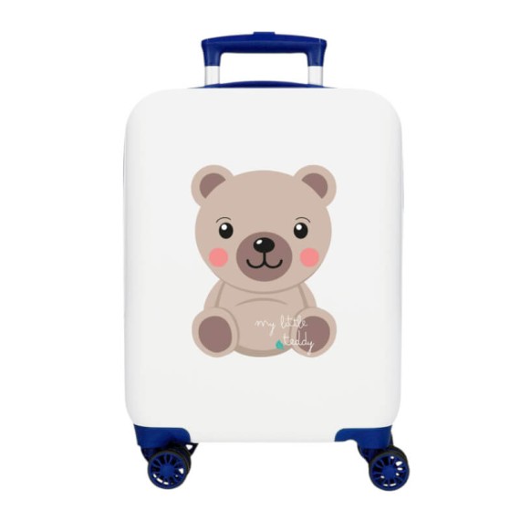 Mala de Cabine 50cm 4R ROLL ROAD Happy Pets my Litte Teddy Branca | Ref. 186.4991341