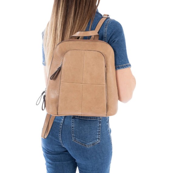 Mochila de Senhora c/ Bolso Frontal MATTIES Serie Mochilas Bege | Ref. 132.2244913