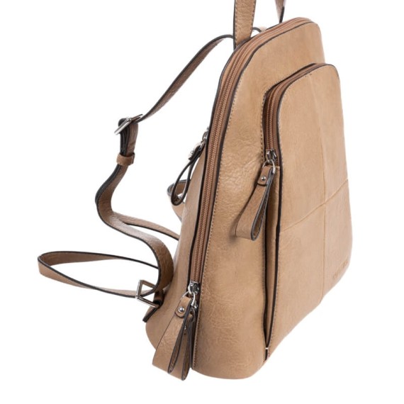 Mochila de Senhora c/ Bolso Frontal MATTIES Serie Mochilas Bege | Ref. 132.2244913