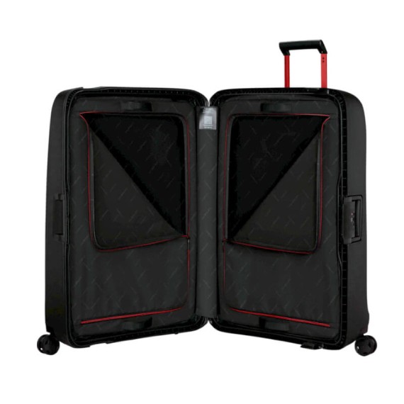 SAMSONITE Mala Viagem / Trolley Gigante 81cm 4R Essens Preto / Vermelho | Ref. 92.152056-1186