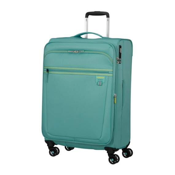 AMERICAN TOURISTER Mala de Viagem Média 69cm 4R Exp. AeroSpin Turquesa | Ref. 92.153538-A644