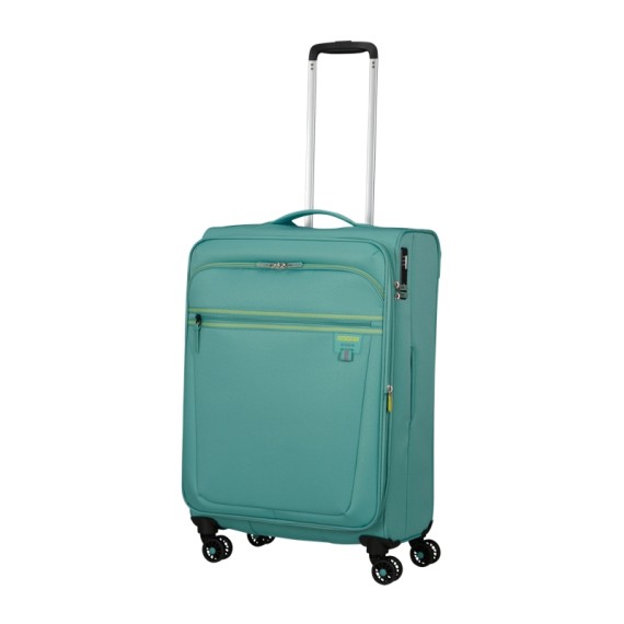 AMERICAN TOURISTER Mala de Viagem Média 69cm 4R Exp. AeroSpin Turquesa | Ref. 92.153538-A644