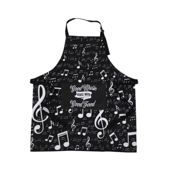 Avental de Cozinha iTOTAL Music Preto | Ref. 343.XL2562