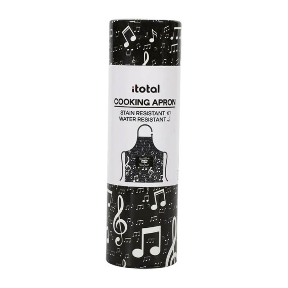 Avental de Cozinha iTOTAL Music Preto | Ref. 343.XL2562