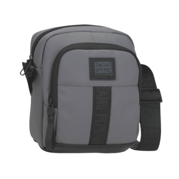 Bolsa de Tiracolo c/ Bolso Frontal PEPE JEANS Hoxton Cinza | Ref. 186.7345333