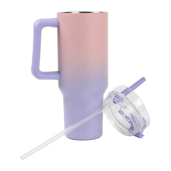 Caneca de Viagem 1200ml I-DRINK Gradiente Rosa/Lilás | Ref. 343.ID0257