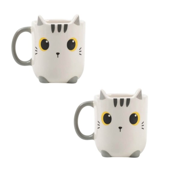 Chávena de Café iTOTAL Gato Branco (2 unidades) | Ref. 343.XL2520D