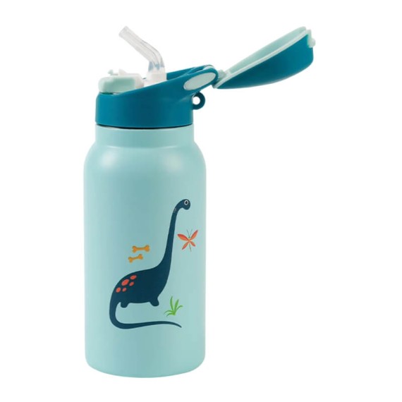 Garrafa Térmica 350ml c/ Tampa I-DRINK Dino Kids Azul | Ref. 343.ID0511