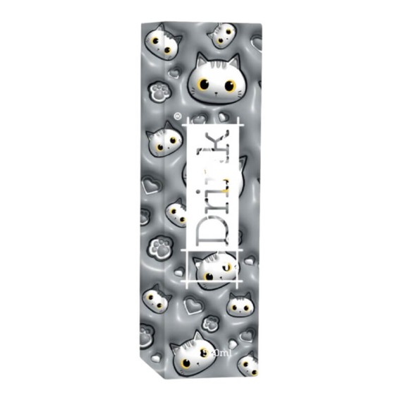 Garrafa Térmica 500ml I-DRINK White Cat 3D Cinza | Ref. 343.ID0453