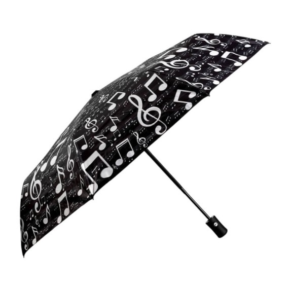 Guarda-Chuva iTOTAL Dobrável Duomatic Music Preto | Ref. 343.XL2039A