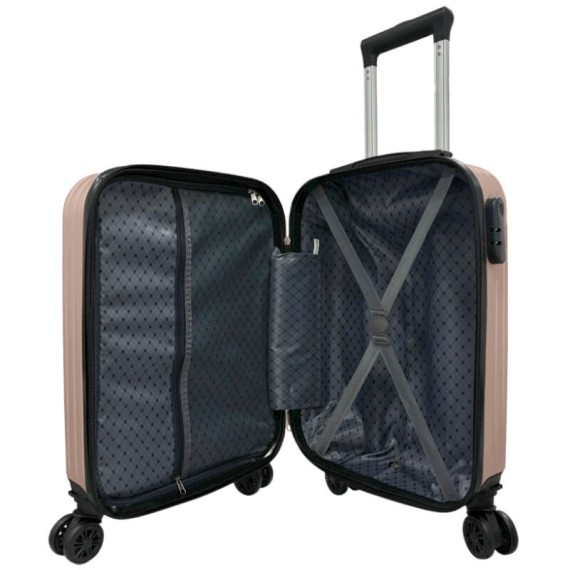 Mala de Cabine / Trolley 47cm 4R. Amovíveis TALENT 40 Rosa Metálico | Ref. 337.40RM