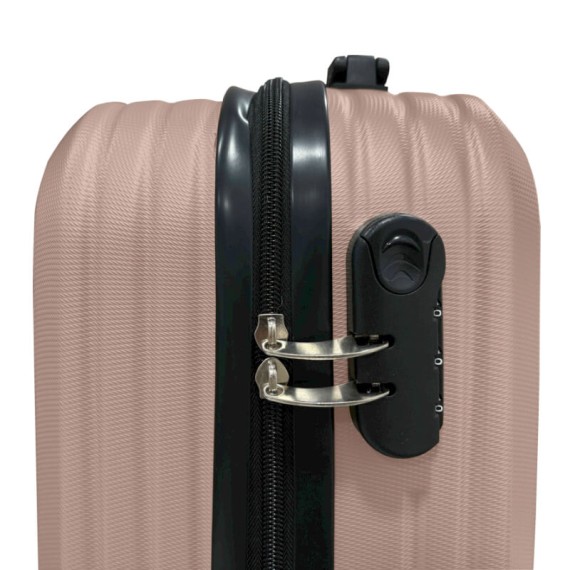 Mala de Cabine / Trolley 47cm 4R. Amovíveis TALENT 40 Rosa Metálico | Ref. 337.40RM