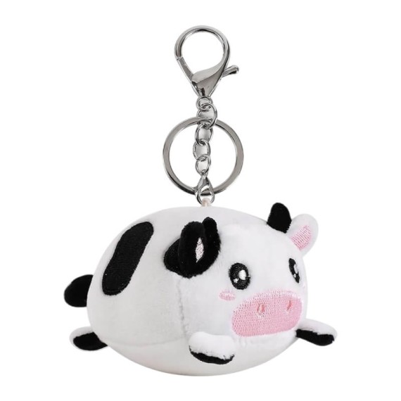 Porta-Chaves Peluche iTOTAL Animals Vaca Branco | Ref. 343.XL2491