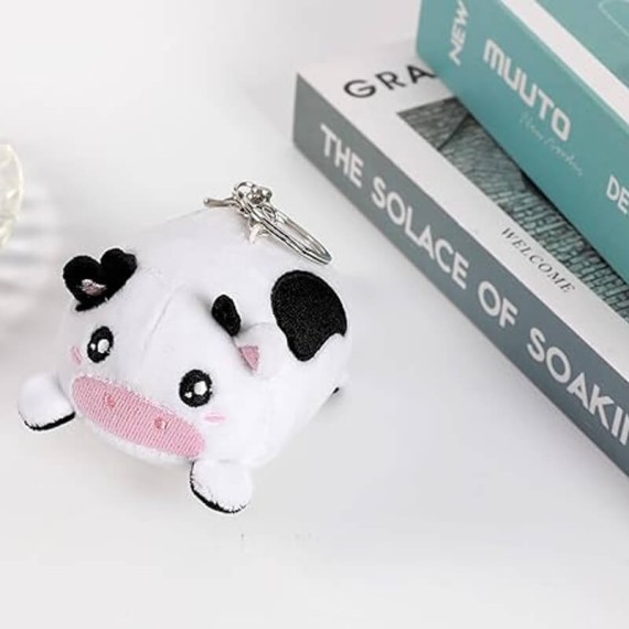 Porta-Chaves Peluche iTOTAL Animals Vaca Branco | Ref. 343.XL2491