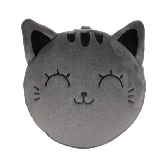 Almofada de Viagem Infantil c/ Tapa Olhos iTOTAL Gato Cinzento | Ref. 343.XL2529