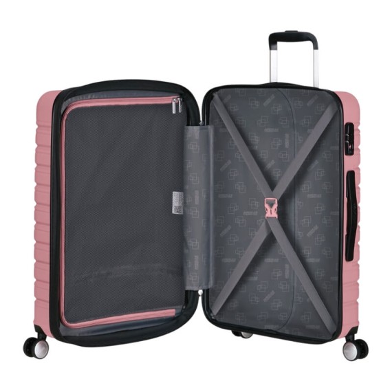 AMERICAN TOURISTER Mala Média 67cm 4R Exp. Flashline Rosa Lilás | Ref. 92.149768-A577