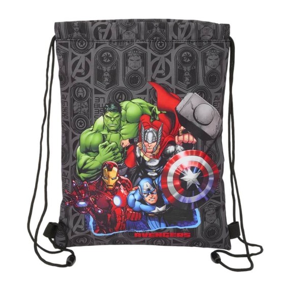 Mochila Saco Júnior 34Cm AVENGERS Vendetta Cinzenta | Ref. 248.612579855