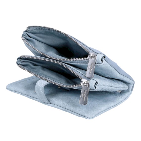 Carteira com Porta-Moedas Removível PEPE JEANS Jana Azul Claro | Ref. 186.7148342