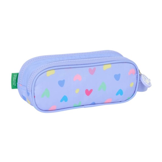 Estojo Escolar Duplo BENETTON Lila Roxo Lilás | Ref. 248.812551513