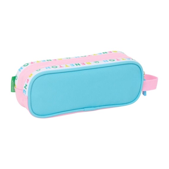Estojo Escolar Duplo BENETTON Unique Azul/Rosa | Ref. 248.812552513