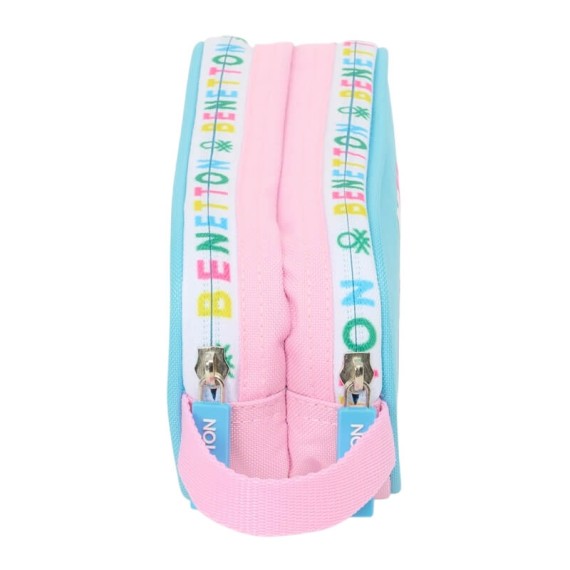 Estojo Escolar Duplo BENETTON Unique Azul/Rosa | Ref. 248.812552513