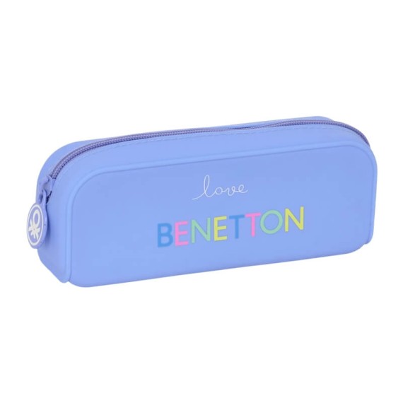 Estojo Escolar Quadrado Silicone BENETTON Lila Roxo Lilás | Ref. 248.812551886