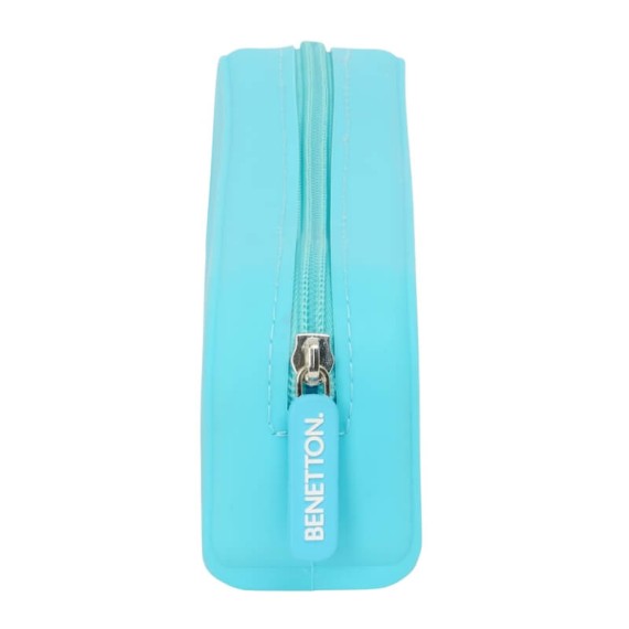 Estojo Escolar Quadrado Silicone BENETTON Unique Azul/Rosa | Ref. 248.812552886